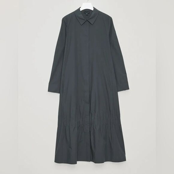 COS Gathered Hem Shirt Dress NWT - Picture 1 of 13